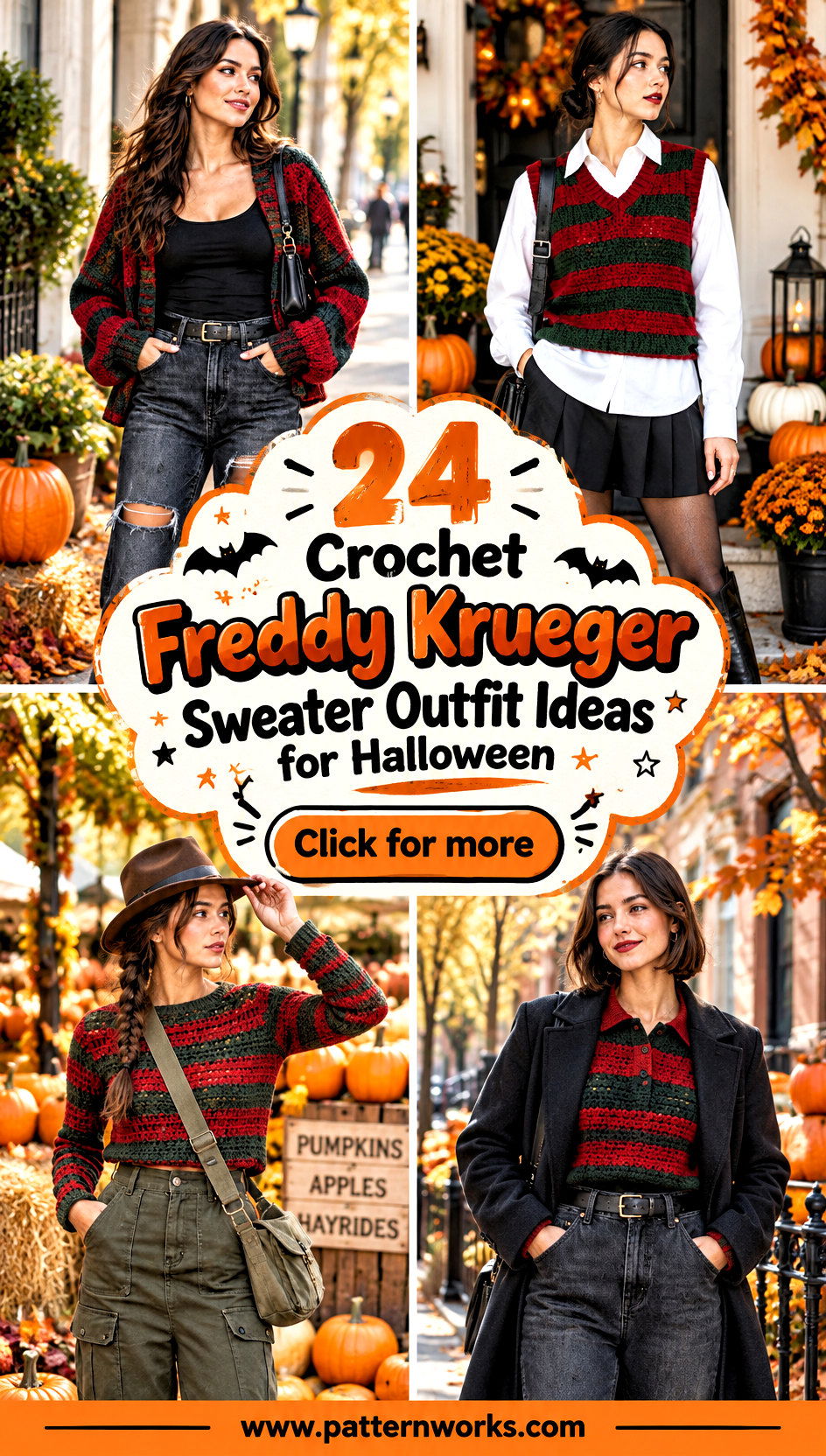 24 Crochet Freddy Krueger Sweater Outfit Ideas for Halloween - 24 Crochet Freddy Krueger Sweater Outfit Ideas for Halloween