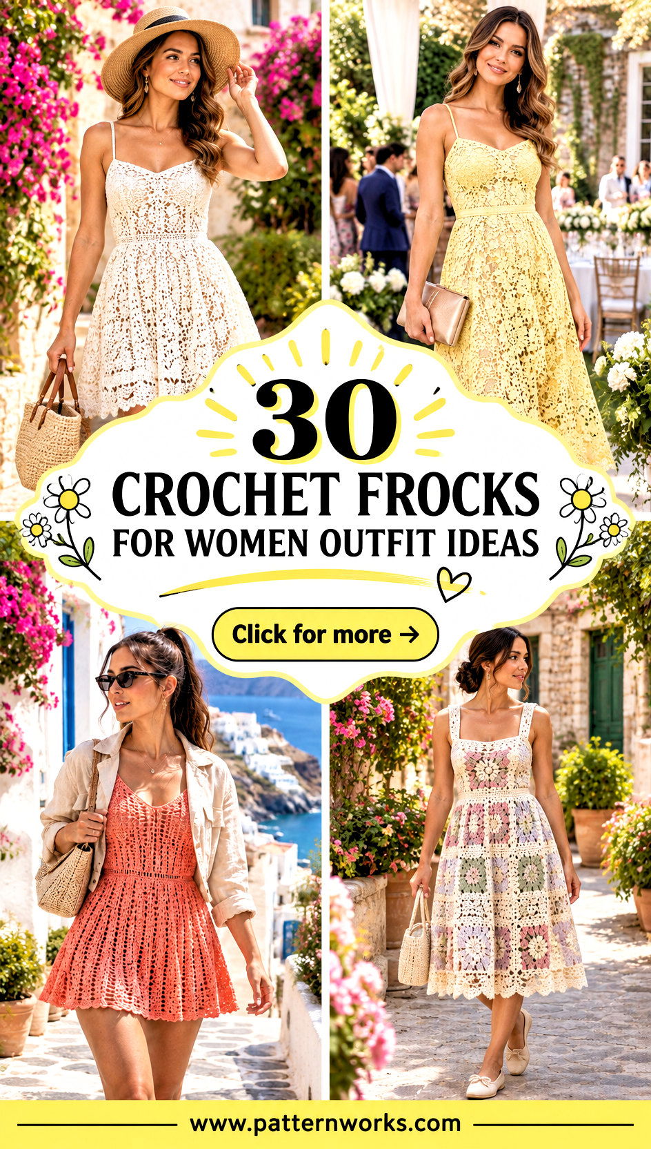 30 Crochet Frocks for Women Outfit Ideas for Sunny Days - 30 Crochet Frocks for Women Outfit Ideas for Sunny Days