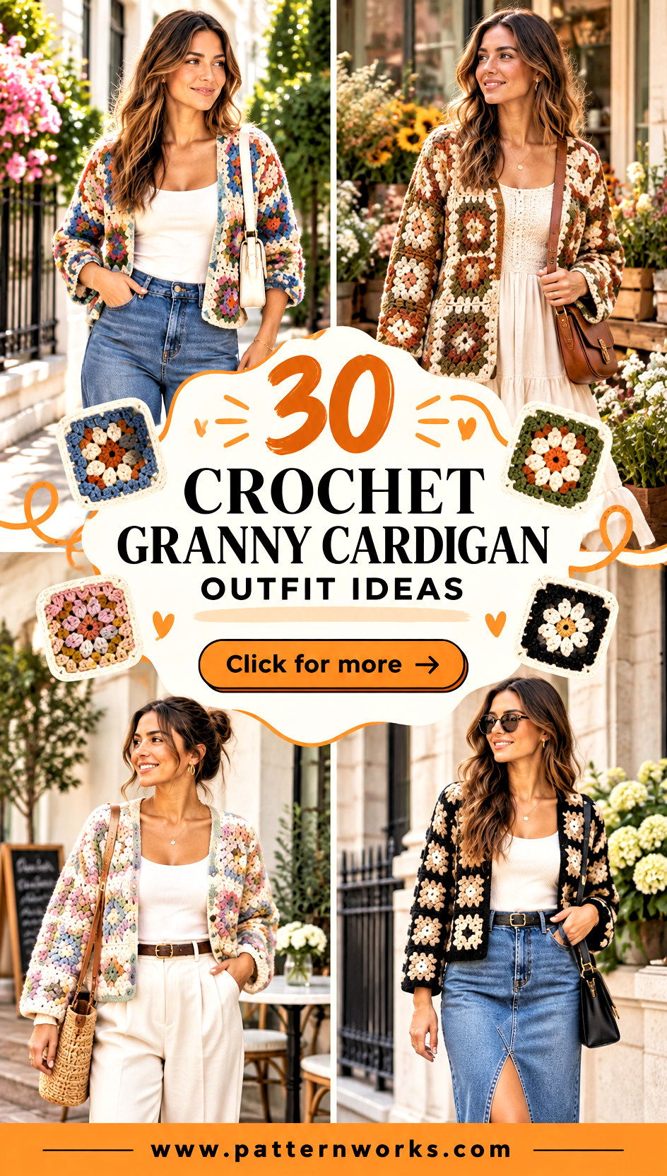 30 Crochet Granny Cardigan Outfit Ideas for Vintage Charm - 30 Crochet Granny Cardigan Outfit Ideas for Vintage Charm