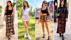 30 Crochet Granny Skirt Outfit Ideas for Summer Days