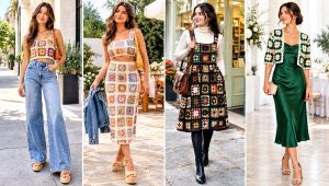 24 Crochet Granny Square Clothing and Outfit Ideas for Fall