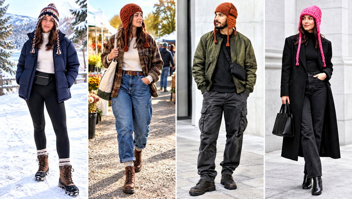 18 Crochet Hat With Earflaps Outfit Ideas for Windy Weather
