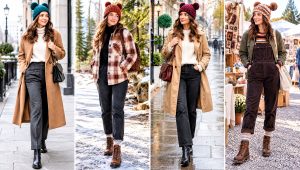 18 Crochet Hat With Two Pom Poms Outfit Ideas for Cute Looks