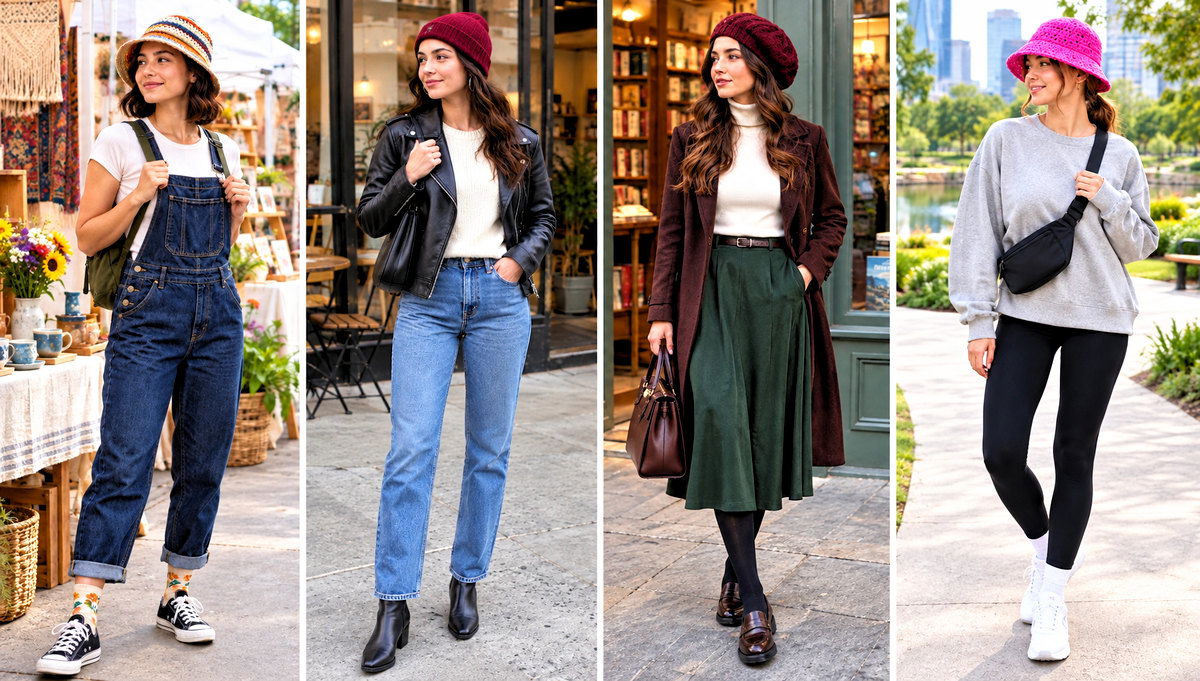 30 Crochet Hats Outfit Ideas for Relaxed Winter Style