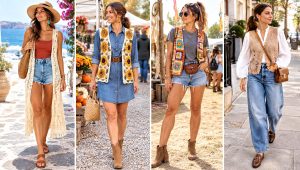 24 Crochet Hippie Vest Outfit Ideas for Laid-Back Layers