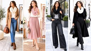 18 Crochet Infinity Scarf on Hanger Outfit Ideas to Try