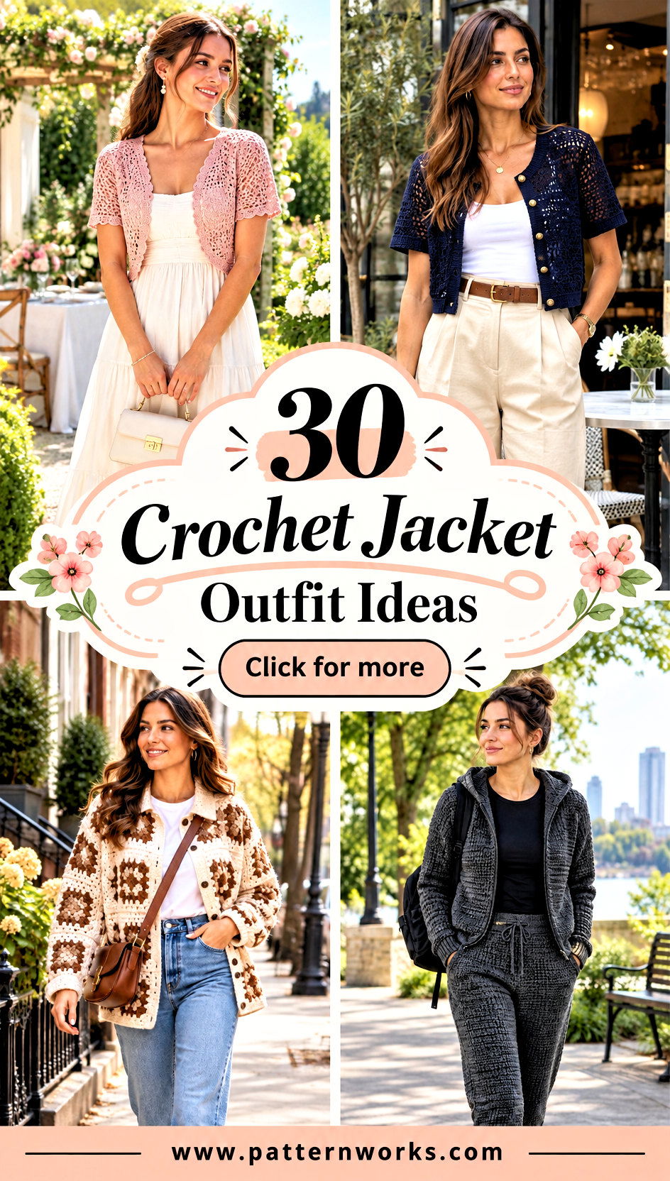 30 Crochet Jacket Outfit Ideas for Light Spring Layers - 30 Crochet Jacket Outfit Ideas for Light Spring Layers