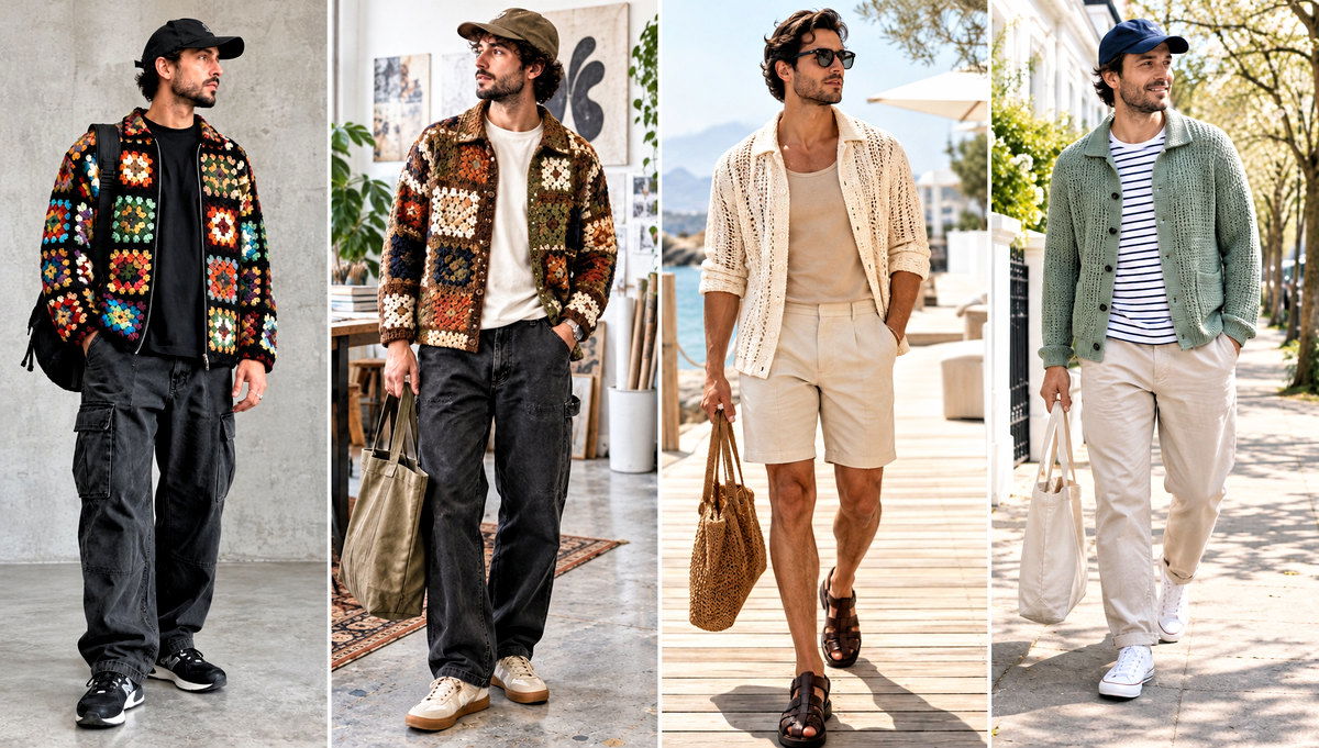 30 Crochet Jacket for Men Outfit Ideas for Smart Casual