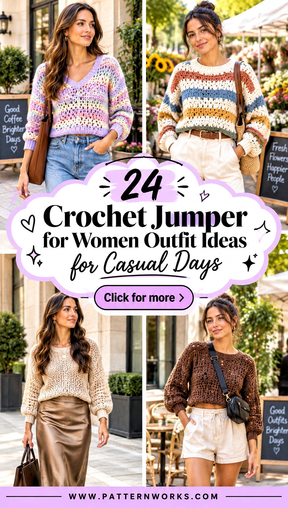 24 Crochet Jumper for Women Outfit Ideas for Casual Days - 24 Crochet Jumper for Women Outfit Ideas for Casual Days