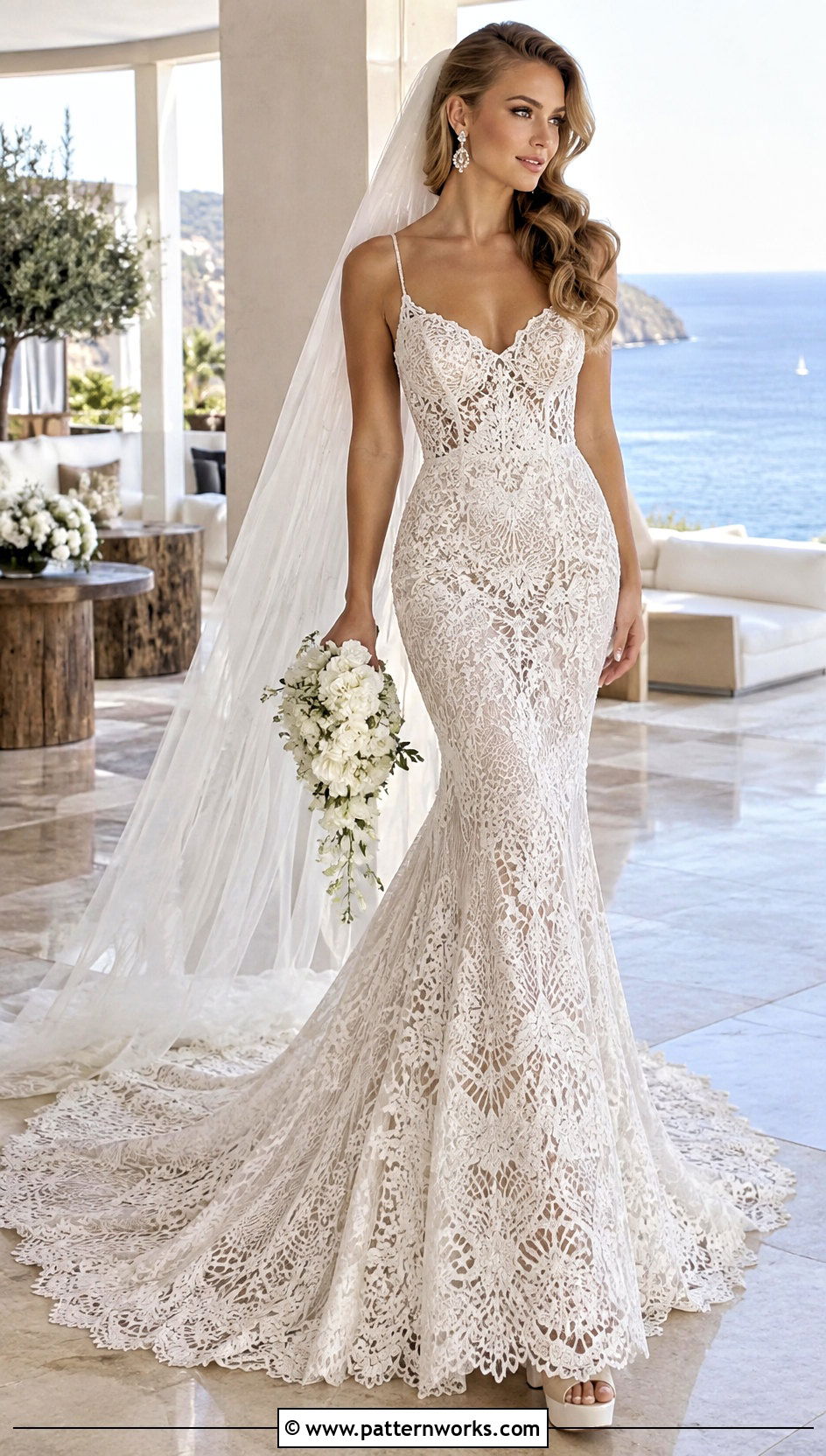 Crochet Lace Mermaid Wedding Dress - 30 crochet lace wedding dress outfit ideas