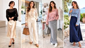 24 Crochet Lacy Sweater Outfit Ideas for Relaxed Style