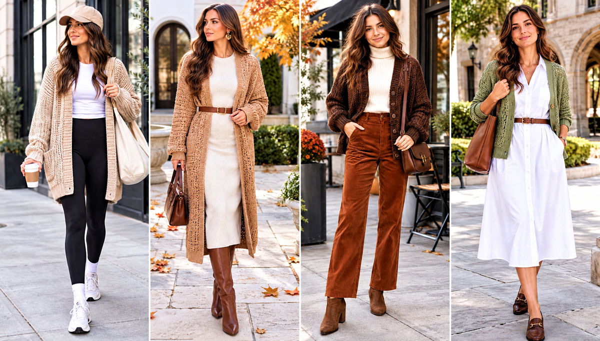 24 Crochet Long Sleeve Cardigan Outfit Ideas for Workdays