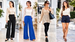 24 Crochet Long Sleeved Top Outfit Ideas for Casual Days