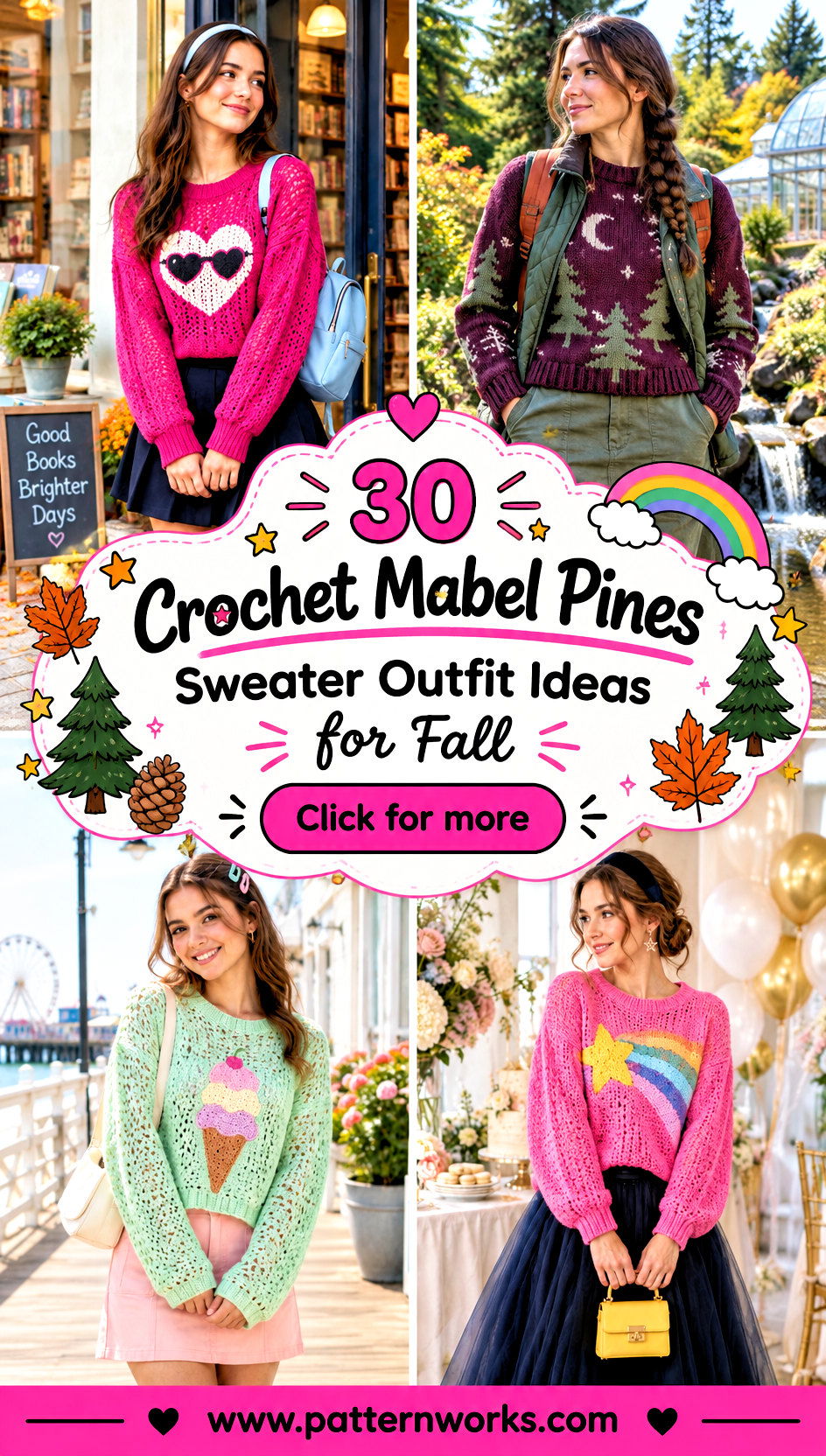 30 Crochet Mabel Pines Sweater Outfit Ideas for Fall - 30 Crochet Mabel Pines Sweater Outfit Ideas for Fall
