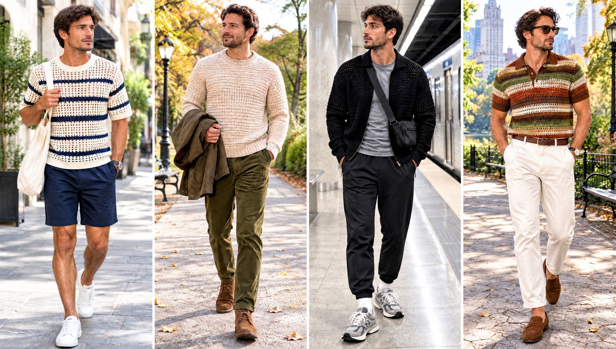 24 Crochet Mens Clothes and Outfit Ideas for Weekend Looks