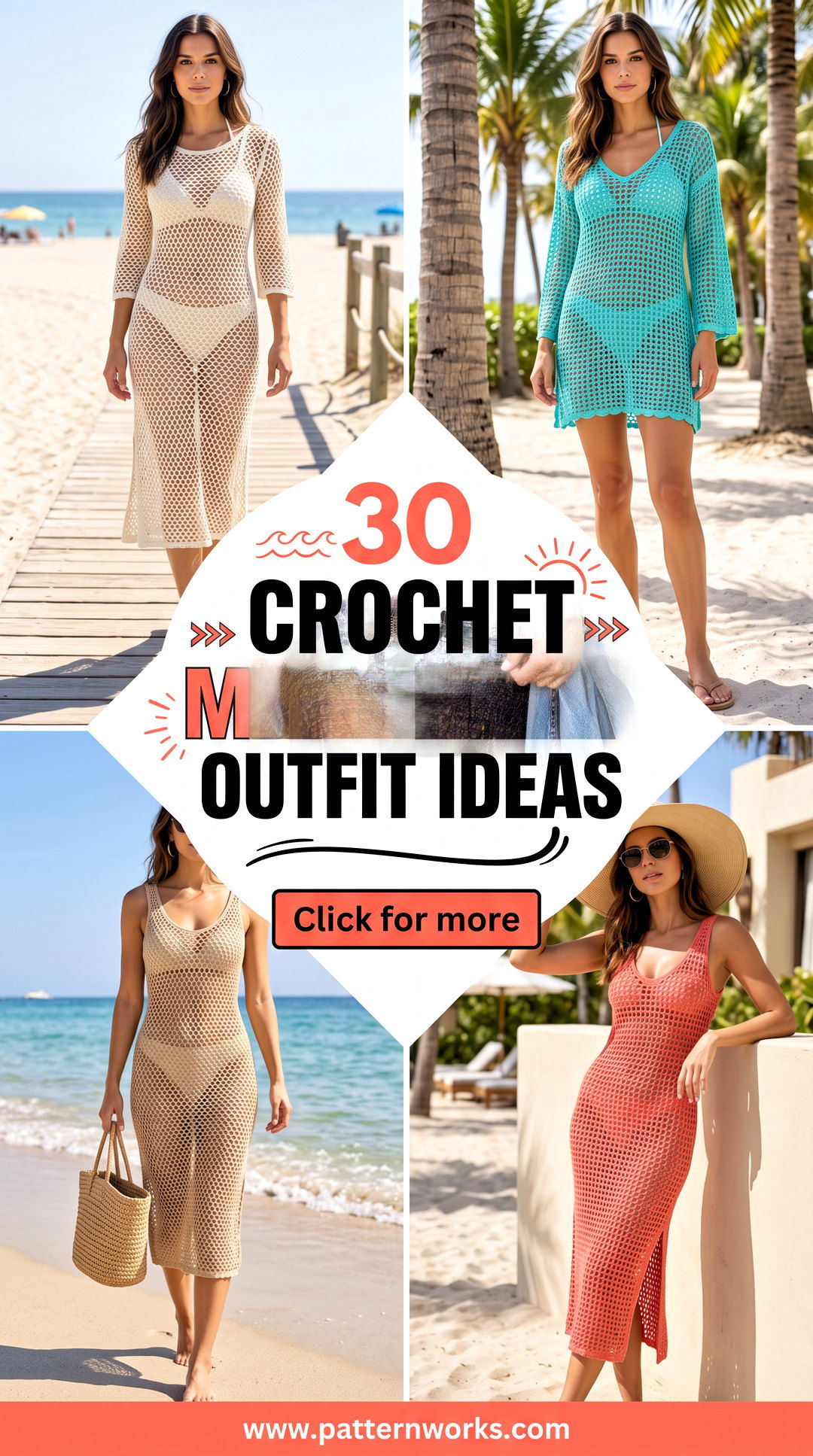 30 Crochet Mesh Dress Outfit Ideas for Sunny Beach Days - 30 Crochet Mesh Dress Outfit Ideas for Sunny Beach Days