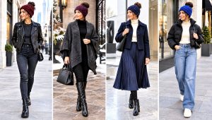 30 Crochet Messy Bun Hat Outfit Ideas for Cozy Walks