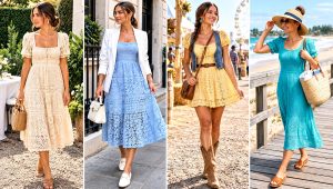 24 Crochet Milkmaid Dress Outfit Ideas for Date Night