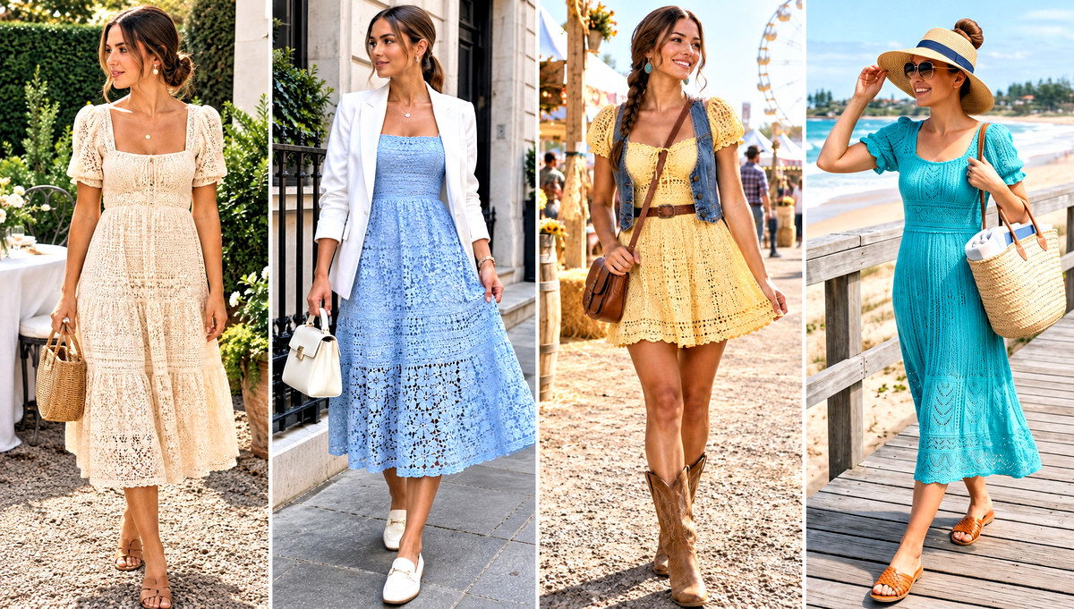 24 Crochet Milkmaid Dress Outfit Ideas for Date Night