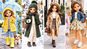 24 Crochet Mini Doll Clothes and Outfit Ideas for Play