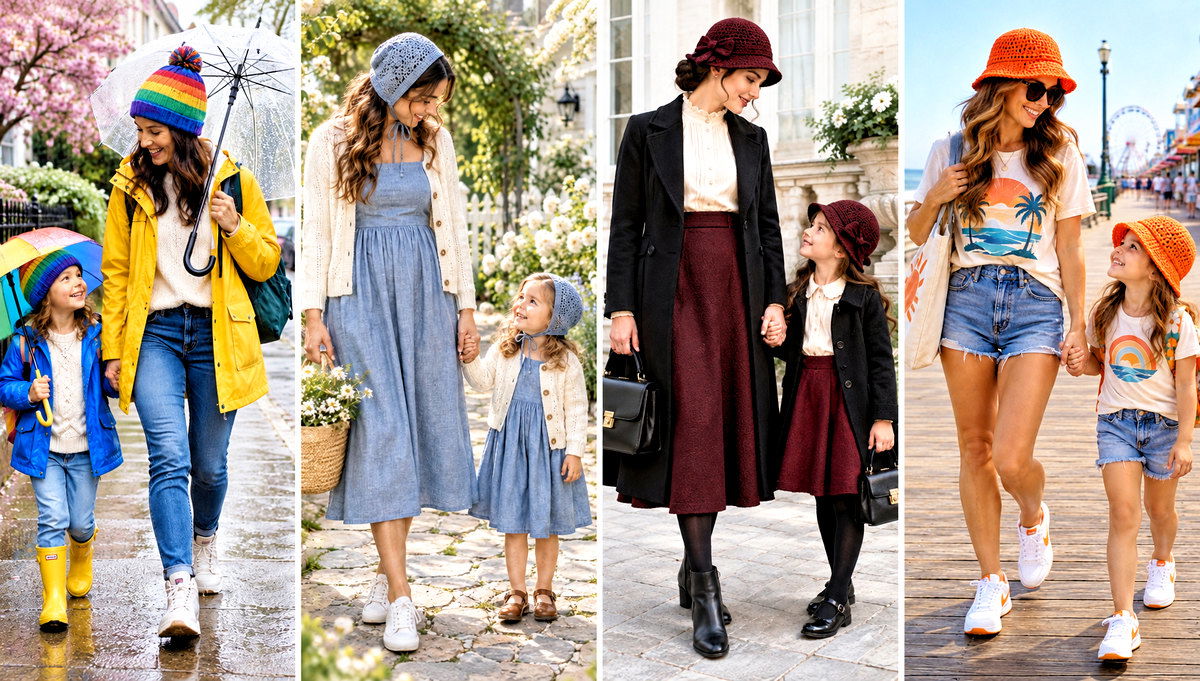 24 Crochet Mommy and Me Hats Outfit Ideas for Family Photos