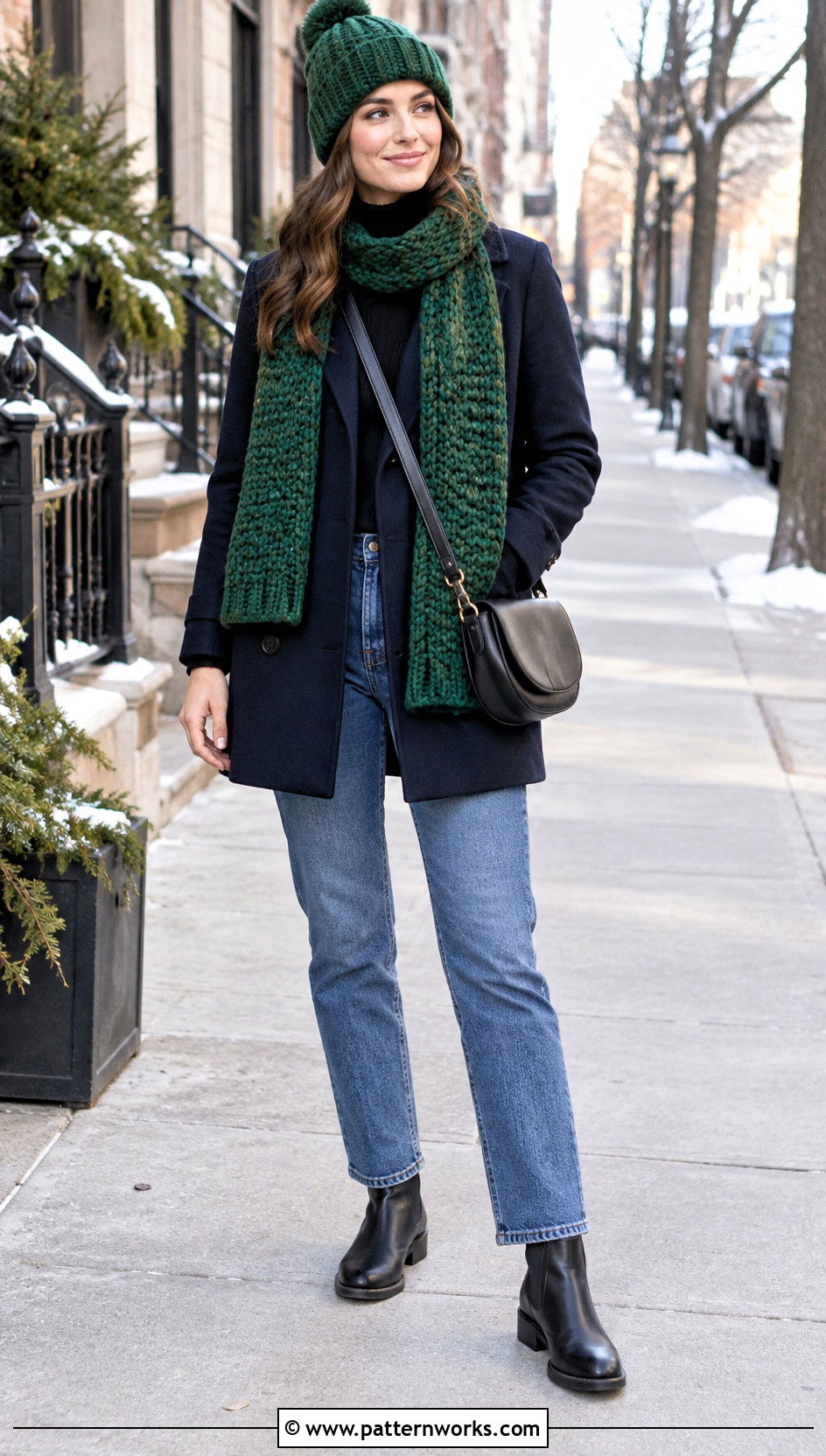 Crochet Moss Stitch Scarf With Matching Beanie - 30 crochet moss stitch scarf outfit ideas