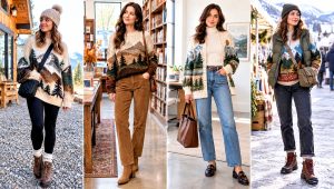 18 Crochet Mountain Sweater Outfit Ideas for Cabin Days