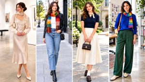 30 Crochet Neck Scarf Outfit Ideas for Polished Casual Looks