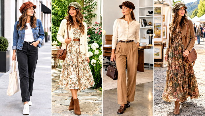 30 Crochet Newsboy Hat Outfit Ideas for Vintage Charm