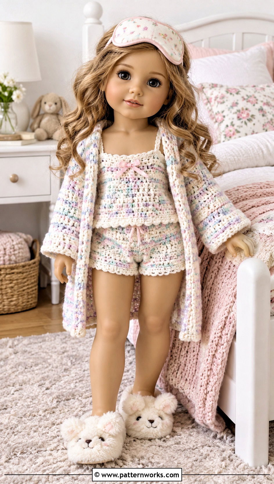 Crochet Pajama Set With Slippers And Robe - 18 Crochet Wellie Wishers Doll Clothes and outfit ideas