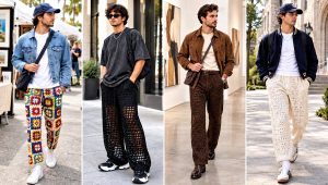 30 Crochet Pants for Men: Outfit Ideas for Coastal Trips
