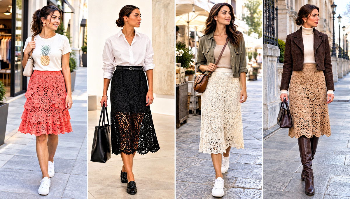 24 Crochet Pineapple Skirt Outfit Ideas for Tropical Trips