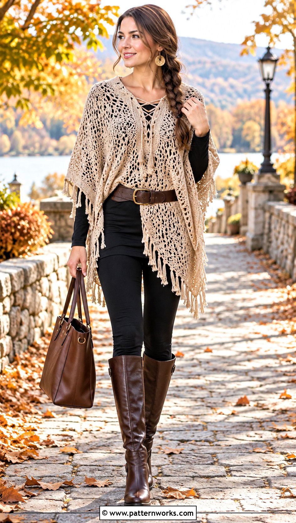 Crochet Pirate Poncho With Leggings - 24 Pirate Crochet Clothes and outfit ideas