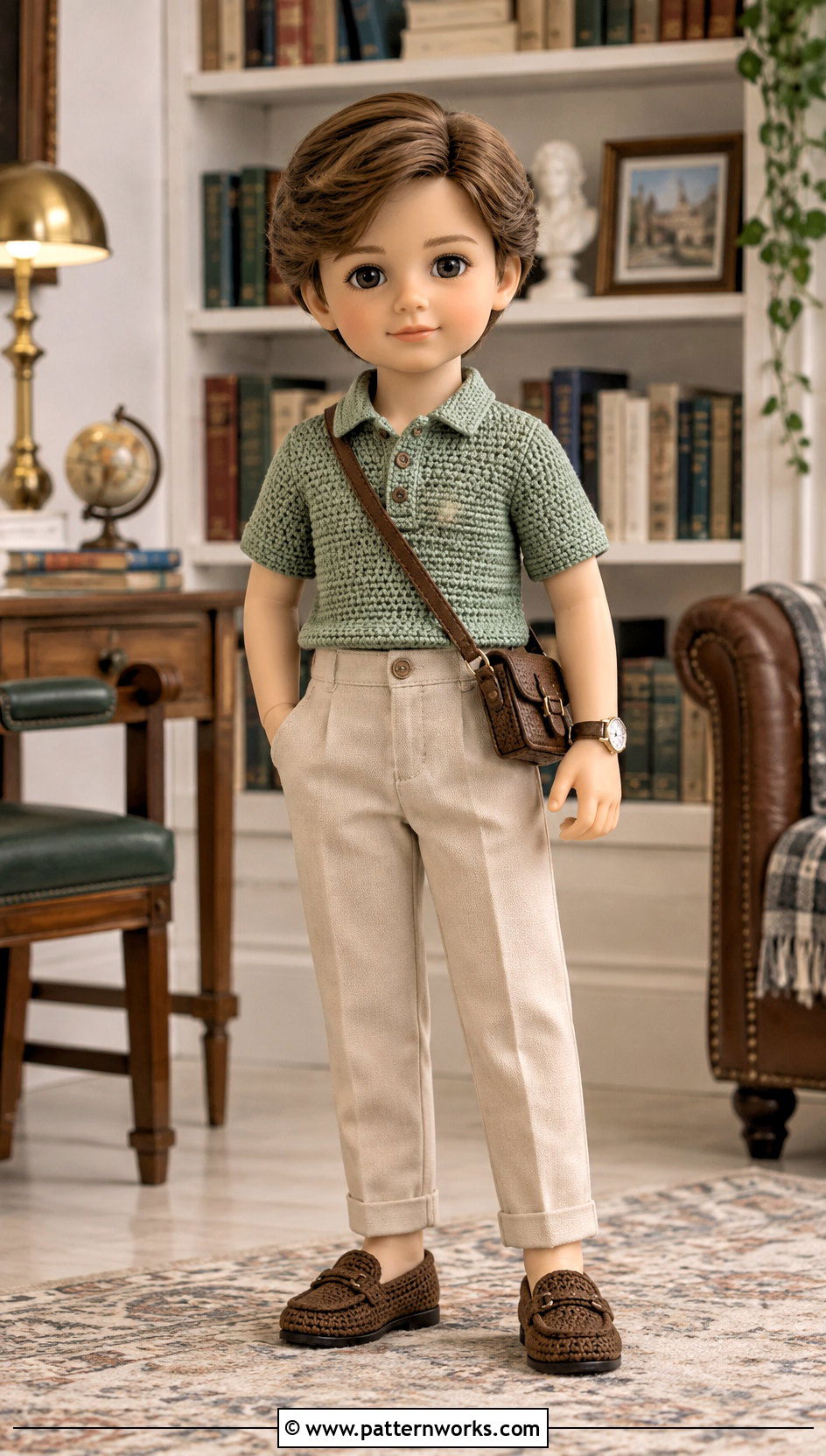 Crochet Polo Shirt And Trousers Doll Outfit - 18 Crochet Doll Clothes English outfit ideas