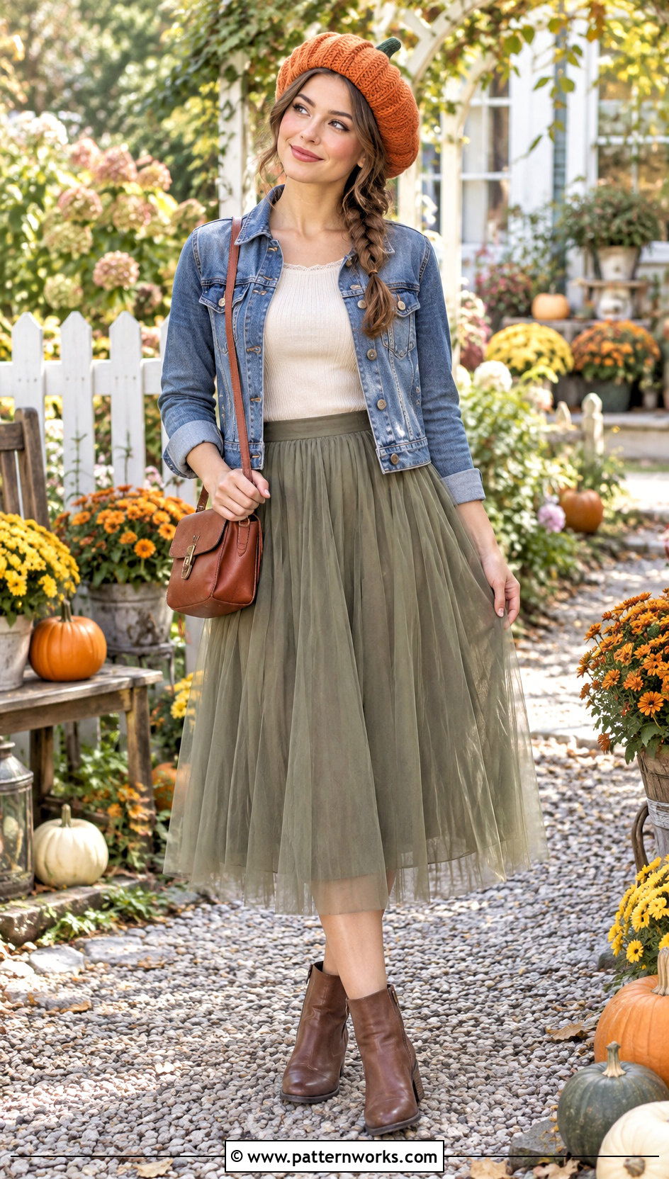 Crochet Pumpkin Hat Outfit With Tulle Skirt - 30 crochet pumpkin hat outfit ideas