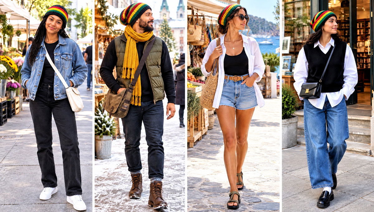 24 Crochet Rasta Beanie Outfit Ideas for Laid-Back Days