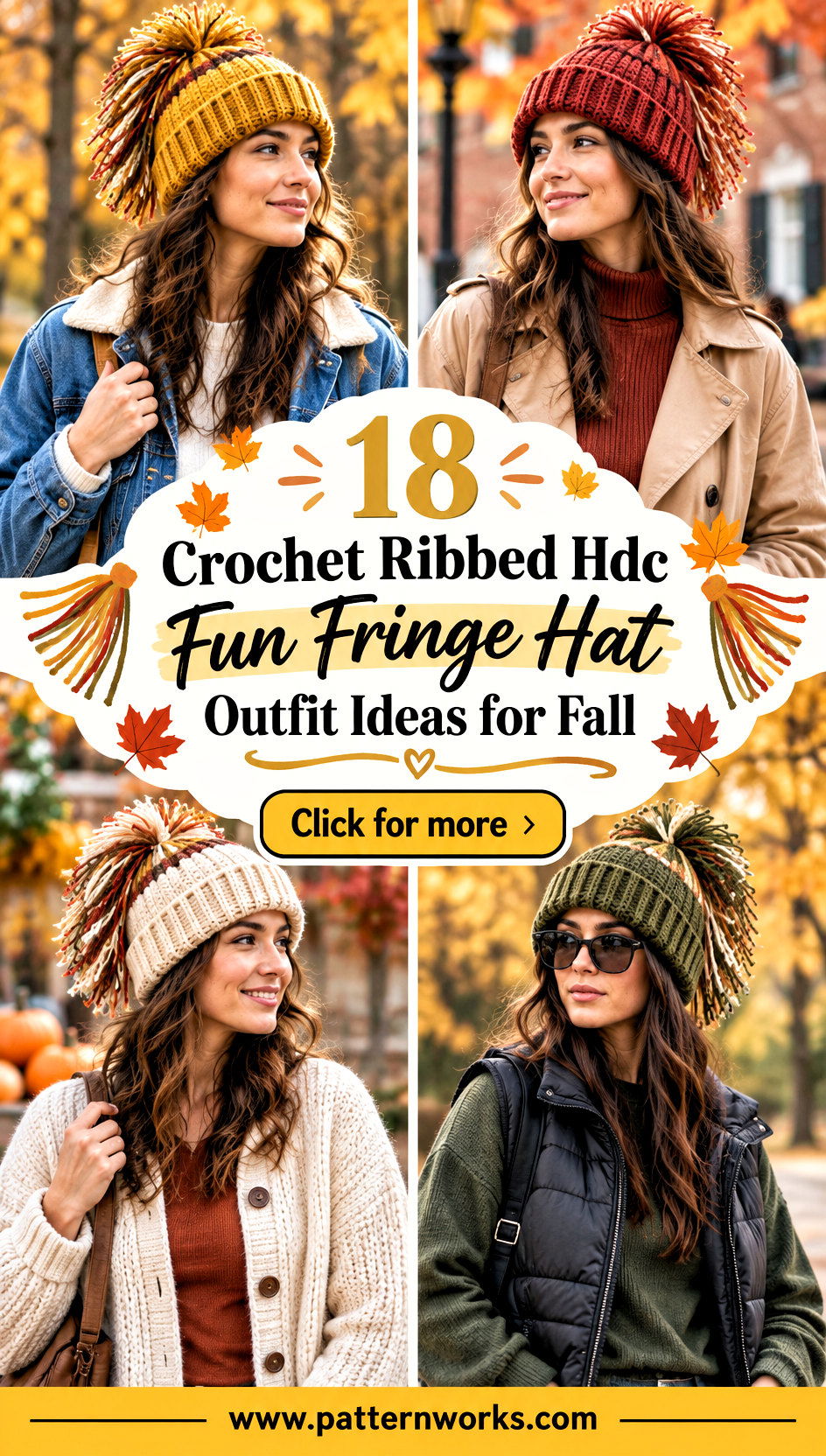 18 Crochet Ribbed Hdc Fun Fringe Hat Outfit Ideas for Fall - 18 Crochet Ribbed Hdc Fun Fringe Hat Outfit Ideas for Fall