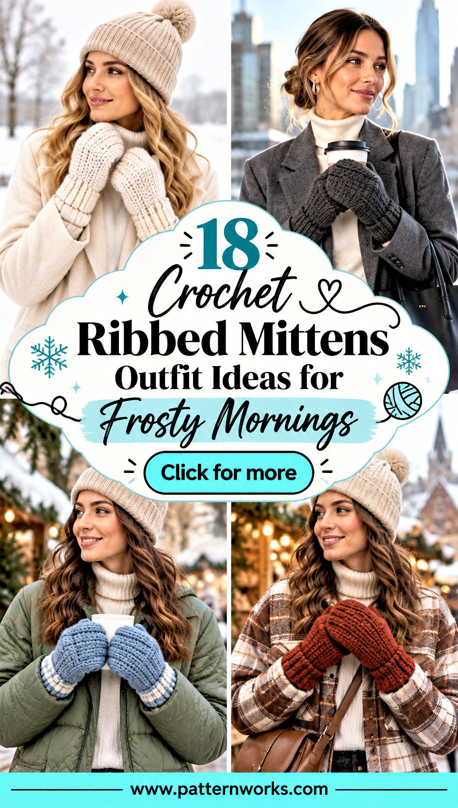 18 Crochet Ribbed Mittens Outfit Ideas for Frosty Mornings - 18 Crochet Ribbed Mittens Outfit Ideas for Frosty Mornings