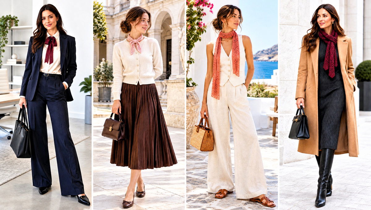 18 Crochet Ribbon Scarf Outfit Ideas for Light Layers