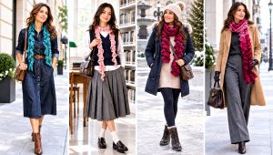 30 Crochet Ruffle Scarf Outfit Ideas for Cozy Winter Looks
