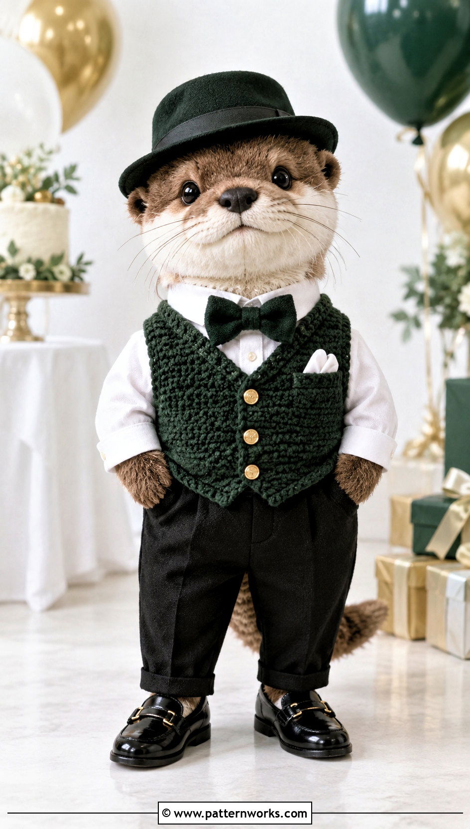 Crochet SKZOO Tuxedo Vest With Bow Tie - 30 Crochet Skzoo Clothes and outfit ideas