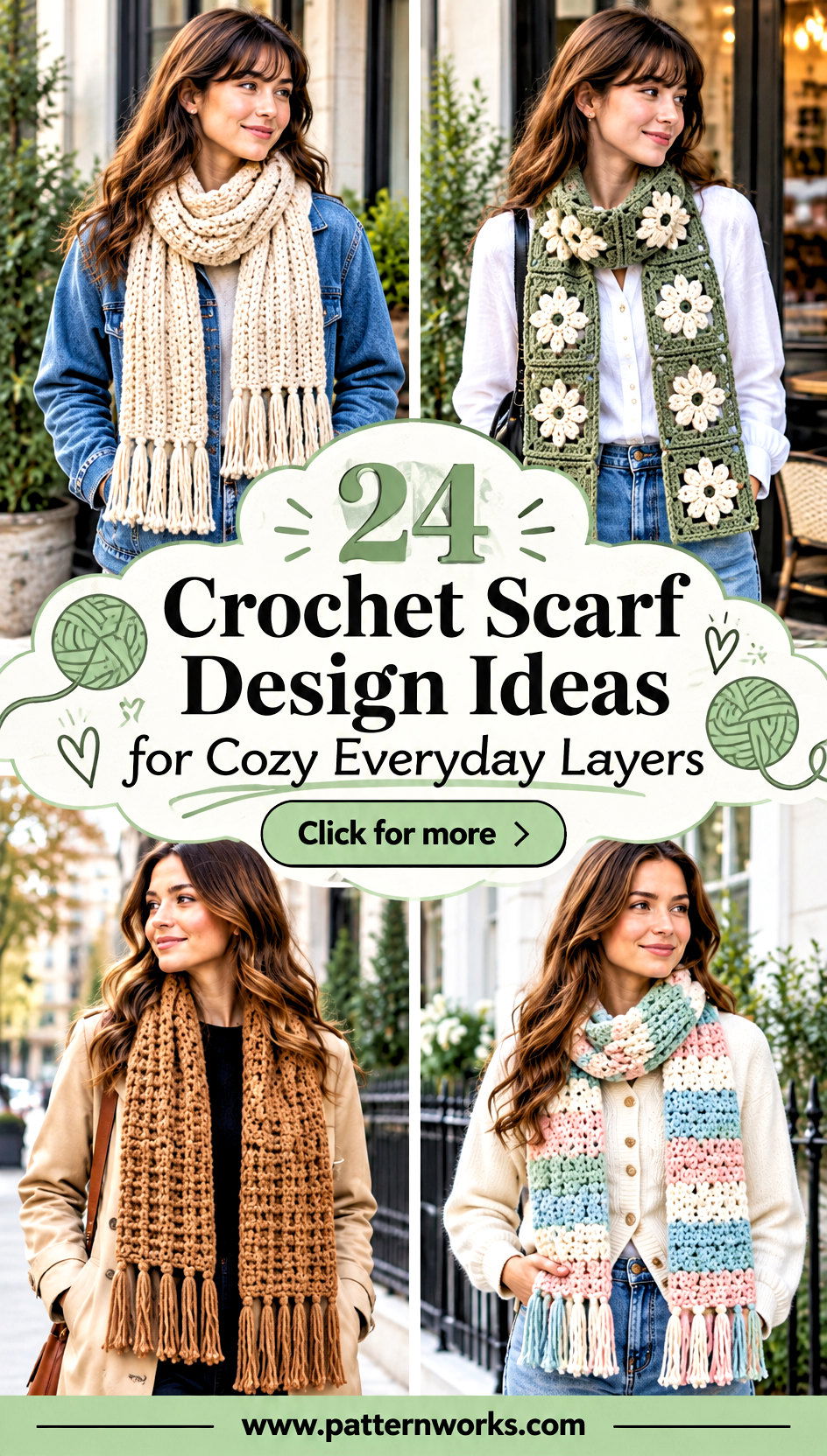 24 Crochet Scarf Design Ideas for Cozy Everyday Layers - 24 Crochet Scarf Design Ideas for Cozy Everyday Layers