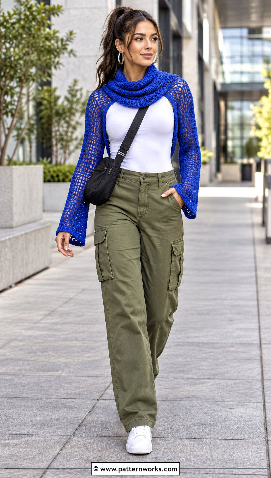 Crochet Scarf With Sleeves And Cargo Pants - 18 Crochet For Scarf With Sleeves outfit ideas