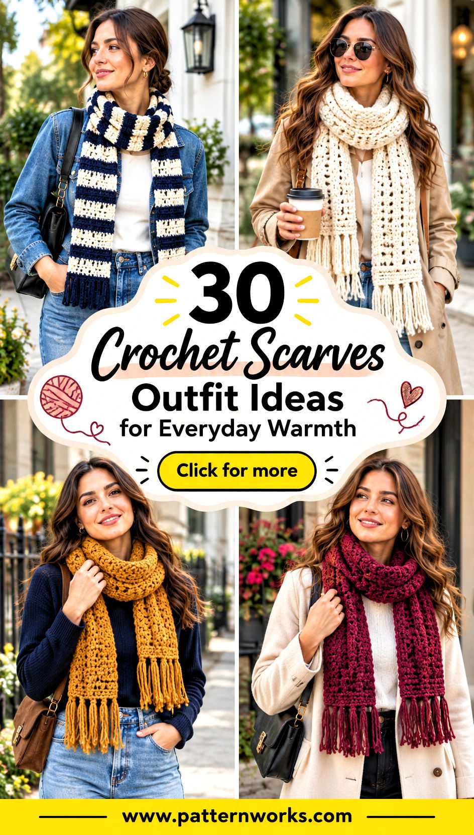 30 Crochet Scarves Outfit Ideas for Everyday Warmth - 30 Crochet Scarves Outfit Ideas for Everyday Warmth