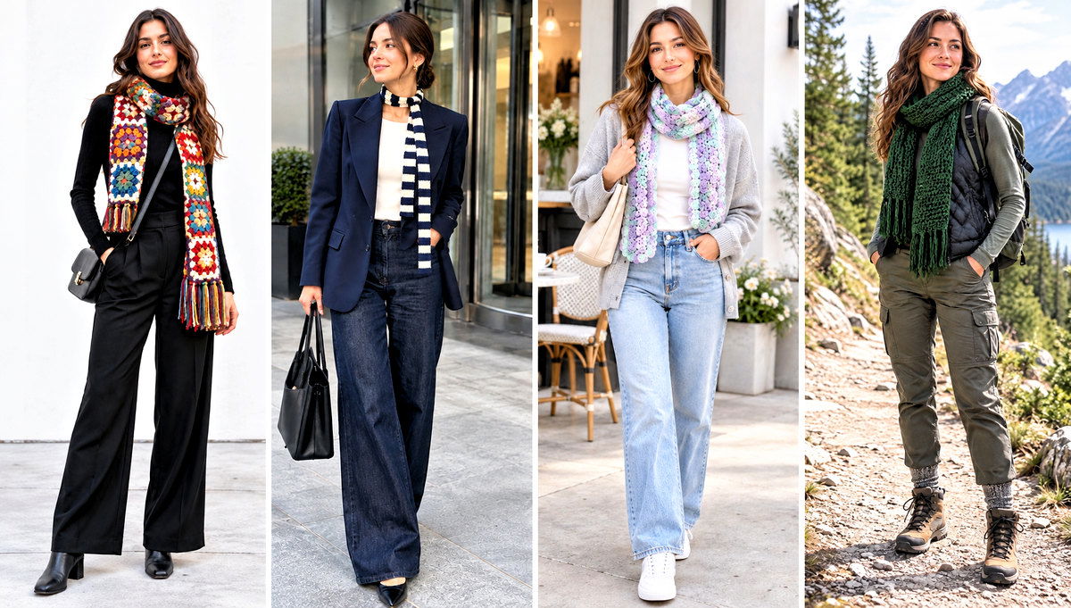 30 Crochet Scarves Outfit Ideas for Everyday Warmth