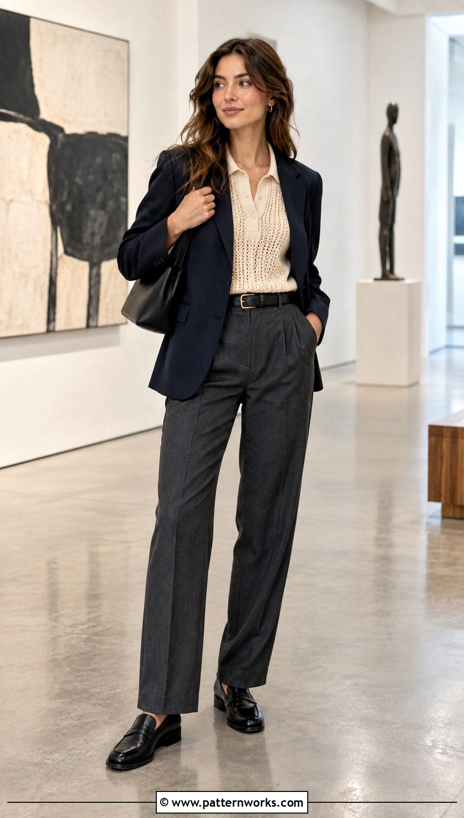 Crochet Shirt Outfit With a Blazer - 30 crochet unisex shirt outfit ideas