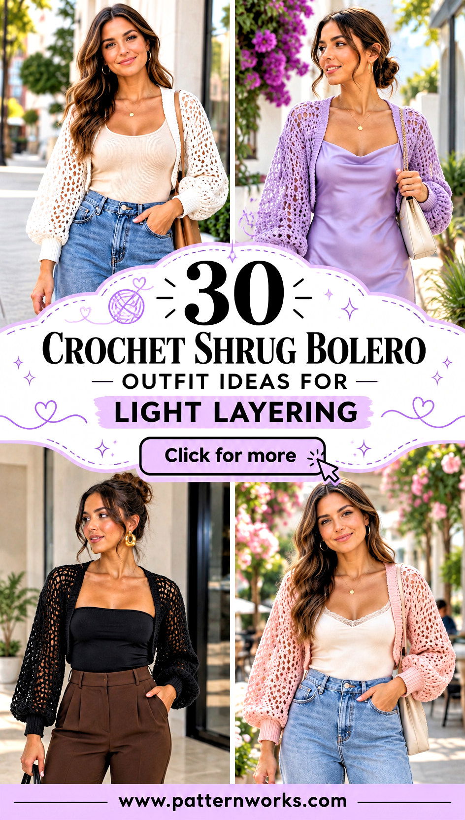 30 Crochet Shrug Bolero Outfit Ideas for Light Layering - 30 Crochet Shrug Bolero Outfit Ideas for Light Layering
