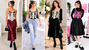 18 Crochet Skeleton Corset Outfit Ideas for Halloween