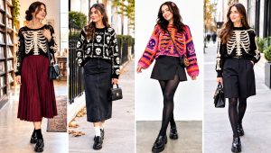24 Crochet Skeleton Sweater Outfit Ideas for Halloween