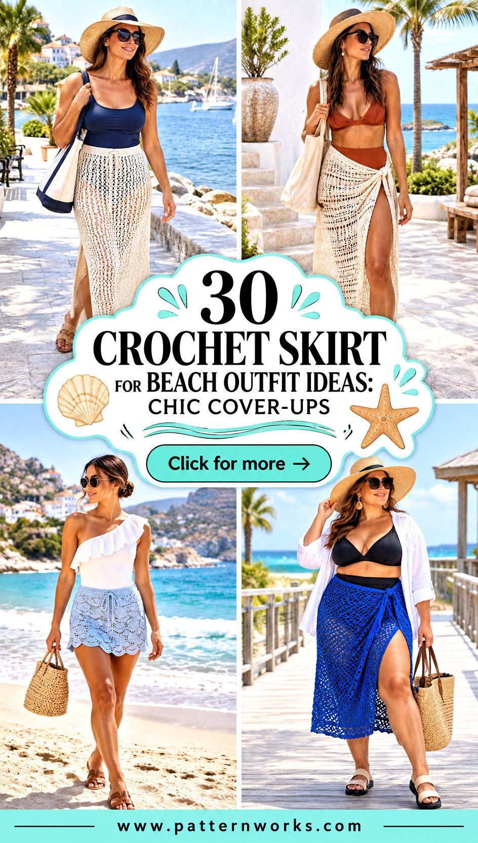 30 Crochet Skirt for Beach Outfit Ideas Chic Cover-Ups - 30 Crochet Skirt for Beach Outfit Ideas: Chic Cover-Ups